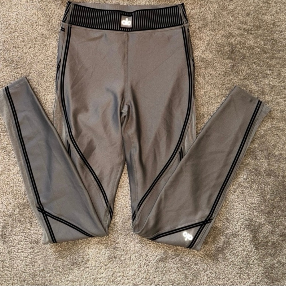 alo airlift mesh high waist line up Leggings olive tree size XS - Picture 3 of 10